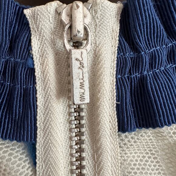 MI MI SOL | Cream Dress with Grosgrain Collar and Hand braided Lattice | Size 6 - Picture 8 of 12